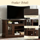 58" TV Stand with Glass Door Cabinets for TVs up to 65"