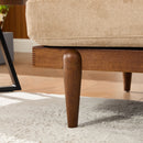 Emir 72" Square Arm 3-Seater Velvet Sofa
