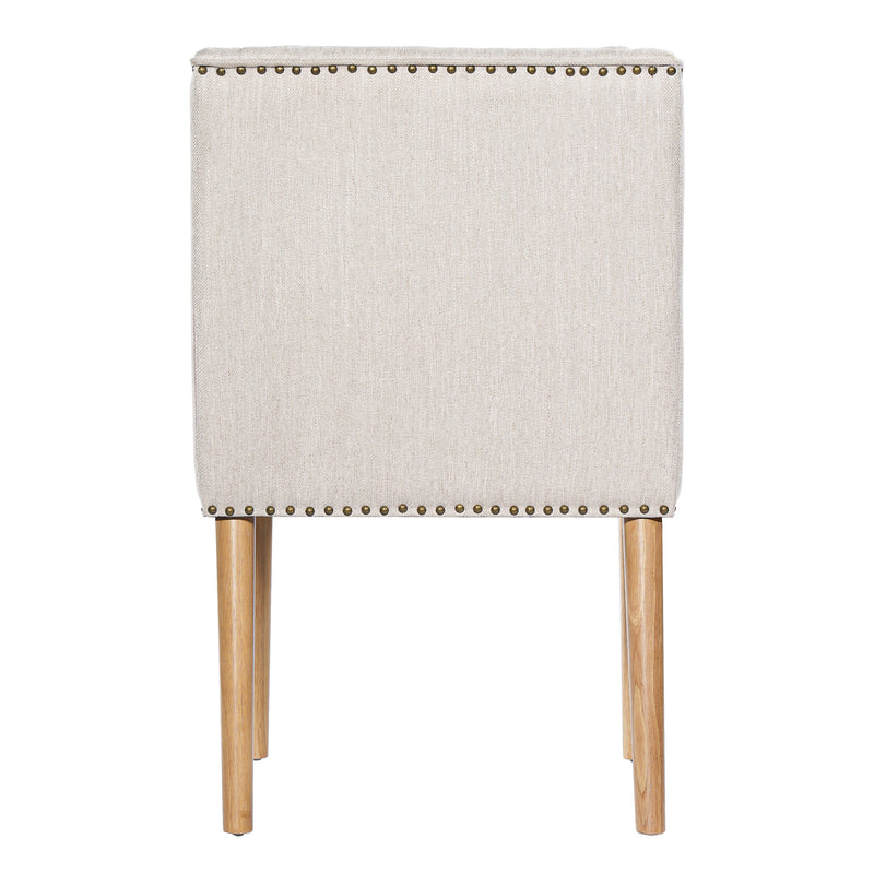 Light Luxury Rivet Upholstered Dining Chair Set of 2, photo 8 of 10