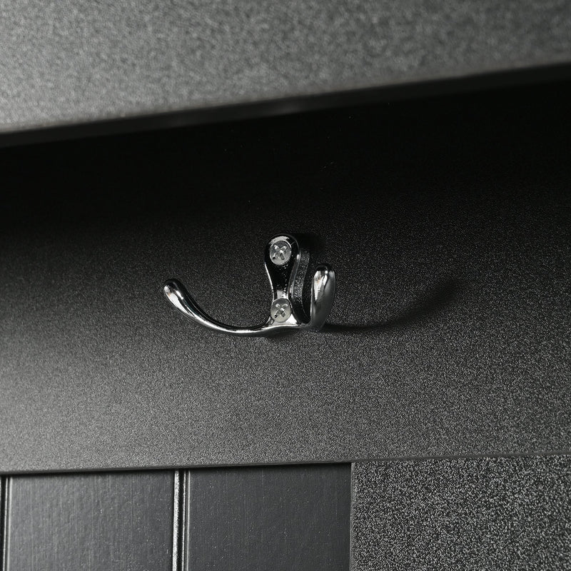 5-in-1 Entryway Bench with Shutter-shaped doors, Coat Rack, Cushion and 4 Sturdy Hooks, 47.2" Wide Hall Tree with Storage Bench for Hallway, Entryway, Living Room