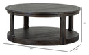 Boswell - Round Cocktail Table (With Casters) - Peppercorn