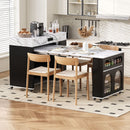 Extendable Dining Table With Folding Top, Rolling Kitchen Island With Drawers And Power Outlet by HouseOfZazla