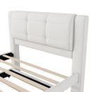 Upholstery Platform Bed With Trundle, Trundle Can Be Flat Or Erected