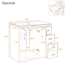 Bathroom Vanity With Sink Combo, Storage Cabinet, Freestanding Set With 3 Drawers & Soft Closing Doors by HouseOfZazla