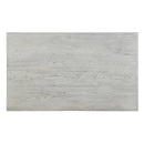 6-Piece Retro 59"L Rectangular Dining Table Set, Table with Unique Legs and 4 Upholstered Chairs & 1 Bench for Dining Room and Kitchen (White)