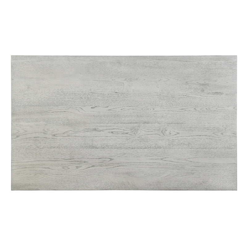 6-Piece Retro 59"L Rectangular Dining Table Set, Table with Unique Legs and 4 Upholstered Chairs & 1 Bench for Dining Room and Kitchen (White)