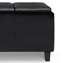 Avalon - Tray Storage Ottoman With Lift Up Lids - Midnight Black by HouseOfZazla
