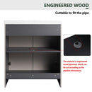Contemporary Freestanding Bathroom Vanity With Resin Sink & Soft-Close Cabinet Doors by Unique Piece Furniture