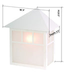11"H Artisan 1-Light Textured White Pocket Outdoor Wall Light by LampsUSA