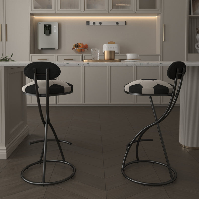 Upholstered S-shaped Barstools Set of 2, photo 8 of 10