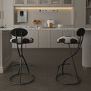 Upholstered S-shaped Barstools Set of 2