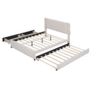 Upholstered Platform Bed With Drawers, Classic Headboard Design by Unique Piece Furniture