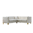 82.2-Inch Velvet Corner Sofa Covers, L-Shaped Sectional Couch, 5-Seater Corner Sofas with 3 Cushions for Living Room, Bedroom, Apartment, Office