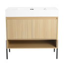 Modern Bathroom Vanity Combo With Single Resin Sink And Storage Cabinet by HouseOfZazla