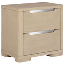 Mirador - 2 Drawer Nightstand Bedside Table - Natural by HouseOfZazla