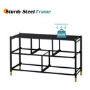 Walker Edison | Faux Leather Drawer Entryway Cabinet