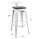 Oregon - Industrial Low Back Barstool (Set of 2) - Black