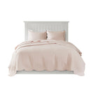 3 Piece Reversible Scalloped Edge Quilt Set - Blush King/Cal King