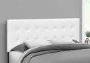 Queen Size Headboard Only Upholstered Leather Look - White by HouseOfZazla
