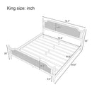 Traditional Style Rattan Bed Frame, No Box Spring Needed