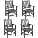 Set of 4 Patio Dining Chairs with Wide Armrests by LJGDeals