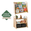 2in1 Montessori Shelves Set – Bookshelf & Toy Shelf