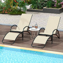 2-in-1 Outdoor Rocking Chair with 4-Position Adjustable Backrest for Patio Porch Poolside by LJGDeals