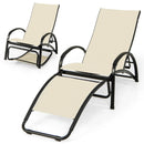 2-in-1 Outdoor Rocking Chair with 4-Position Adjustable Backrest for Patio Porch Poolside by LJGDeals