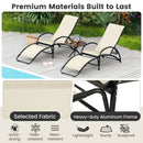 2-in-1 Outdoor Rocking Chair with 4-Position Adjustable Backrest for Patio Porch Poolside by LJGDeals