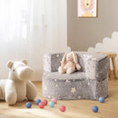 2-in-1 Toddler Chair Glow in the Dark Kids Couch with Cover Convertible Sofa-Gray by LJGDeals
