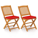 Outdoor Folding Chairs with Seat Cushions Set of 2 by LJGDeals
