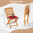 Outdoor Folding Chairs with Seat Cushions Set of 2 by LJGDeals