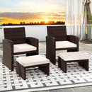 Multipurpose Outdoor 2 Pieces Patio PE Rattan Ottomans Footstool by LJGDeals
