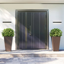 Set of 2 Square Taper Planter with Removable Inner Bucket and Optional Drainage Hole
