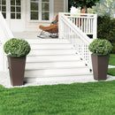 Set of 2 Square Taper Planter with Removable Inner Bucket and Optional Drainage Hole by LJGDeals