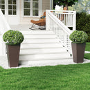 Set of 2 Square Taper Planter with Removable Inner Bucket and Optional Drainage Hole