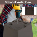 Set of 2 Square Taper Planter with Removable Inner Bucket and Optional Drainage Hole by LJGDeals