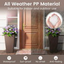 Set of 2 Square Taper Planter with Removable Inner Bucket and Optional Drainage Hole by LJGDeals
