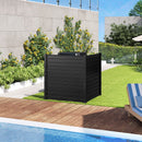 Air Conditioner Fence 48-Inch Privacy Screen 2-Panel for Trash Can with Metal Stakes