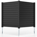 Air Conditioner Fence 48-Inch Privacy Screen 2-Panel for Trash Can with Metal Stakes