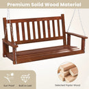 2-Person Wooden Outdoor Porch Swing with 500 lbs Weight Capacity by LJGDeals