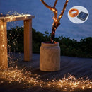 2PK Solar String Lights Outdoor Copper Wire, Waterproof Solar Fairy Lights with 8 Lighting Modes