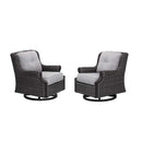 2 Lassen Wicker Swivel Rocking Chair