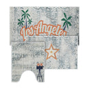 US States Los Angeles Design 3 Piece Bathroom Rugs Set | Orange