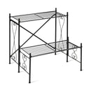 2-Tier Metal Plant Stand Garden Shelf by LJGDeals