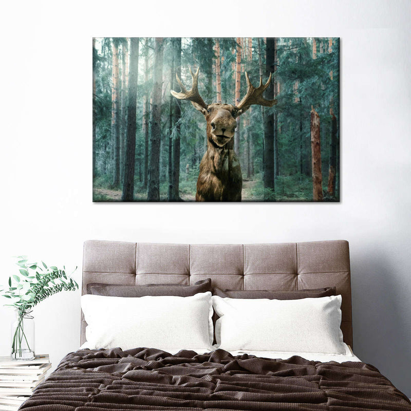 Wild Forest Moose Wall Art