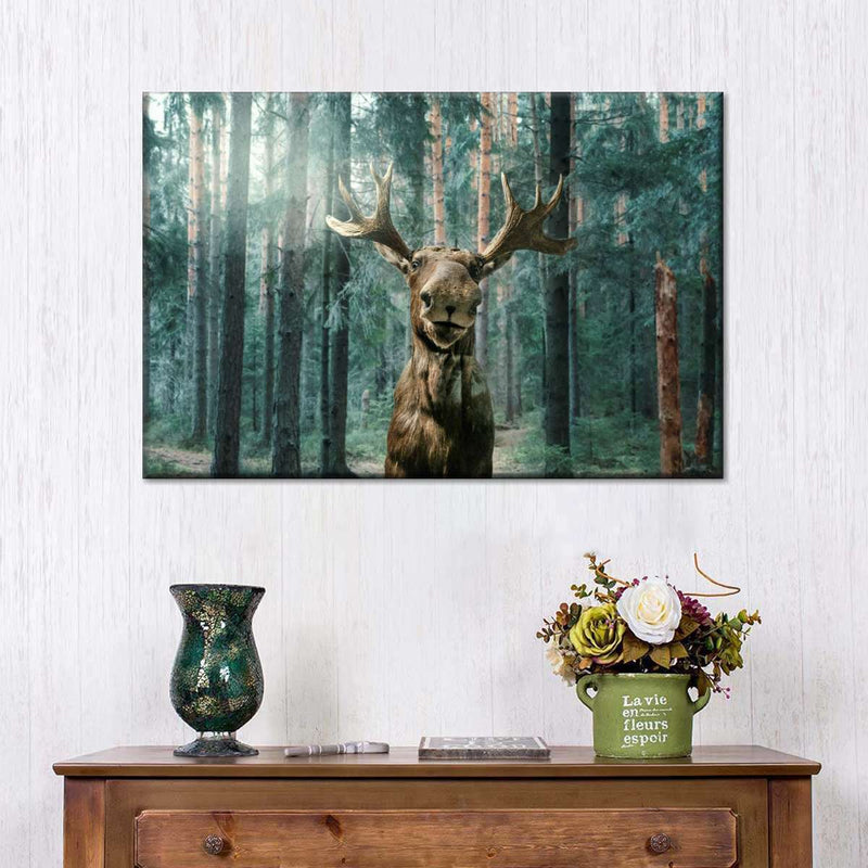 Wild Forest Moose Wall Art