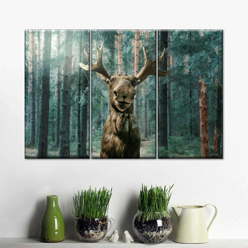 Wild Forest Moose Wall Art