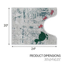 Boston Design U Shape Bathroom Rug | 20”x24" | Multicolor