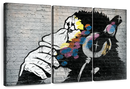 Monkey Wearing Headphones Wall Art